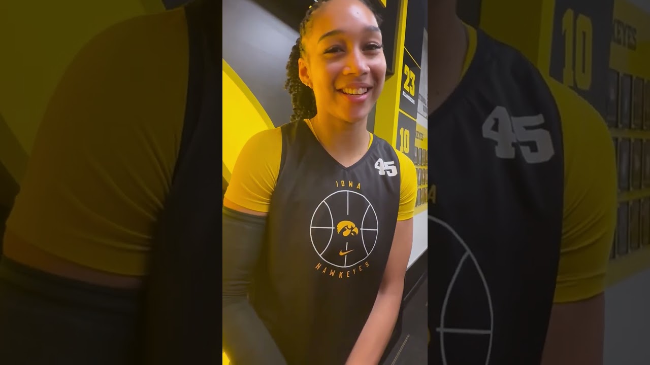 Hear from Hannah Stuelke before Iowa women's basketball faces FDU in NCAA Tournament