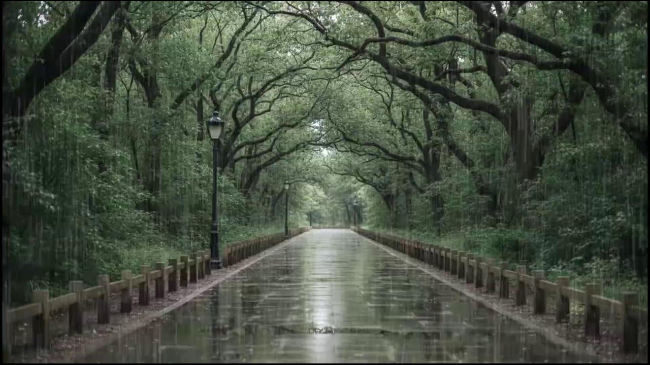 Peaceful Rain Sounds Over Forest Leaves | Soothing Ambient Audio for Restful Sleep and Stress Relief