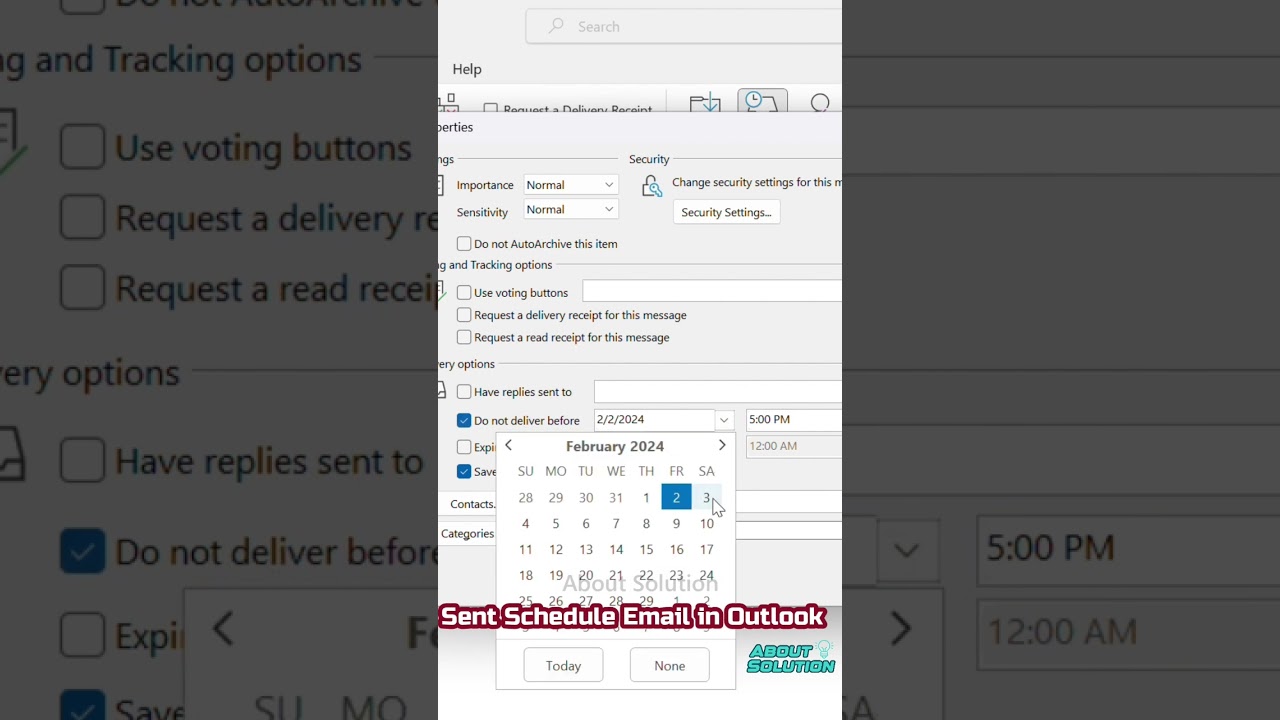 Send Scheduled email in Outlook