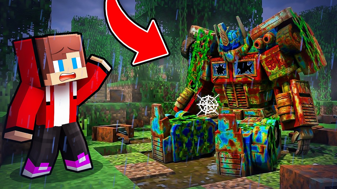 Optimus Prime was lying forgotten in the forest, he was activated by JJ - Maizen Minecraft Animation