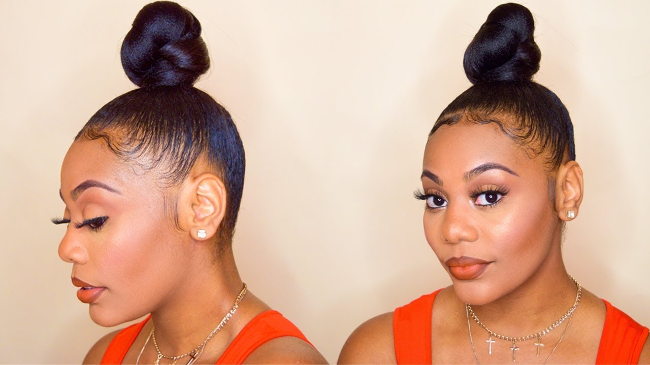 Quick and Easy Top Knot Bun + Baby Hair Tutorial