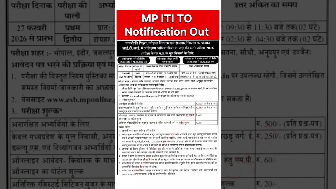 MP ITI TO Online Form Start 😱 