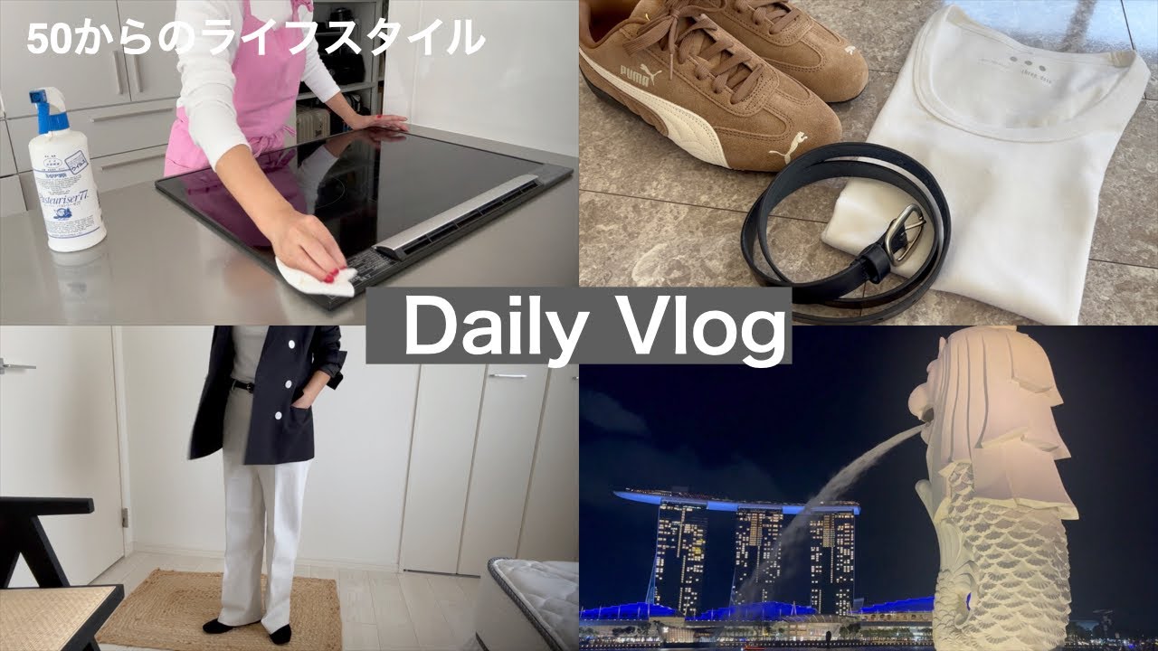 【暮らしのVlog】50代二人暮らし/暮らしを整える/シンガポール旅行/最近の購入品