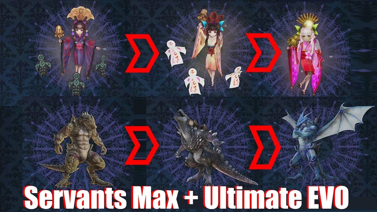 Nights of Azure 2 - Servants Max Stats + Ultimate Evolution (Servant Exhibition)