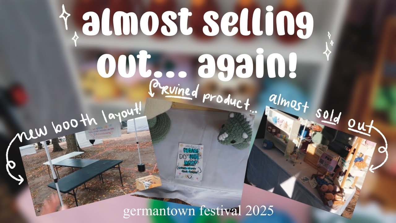 crochet market day! | almost selling out at this market! | small business diaries | 39