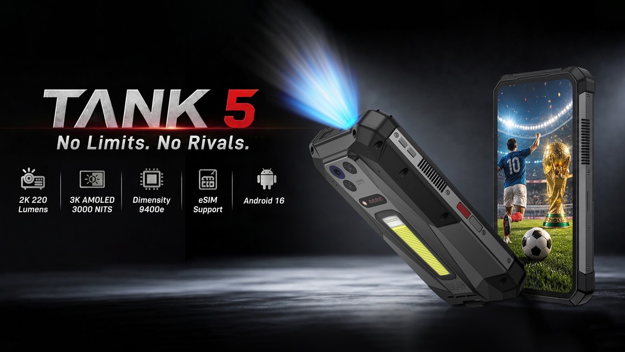 TANK 5 &mdash; The World's First Rugged Flagship with 2K Projection and Dimensity 9400e