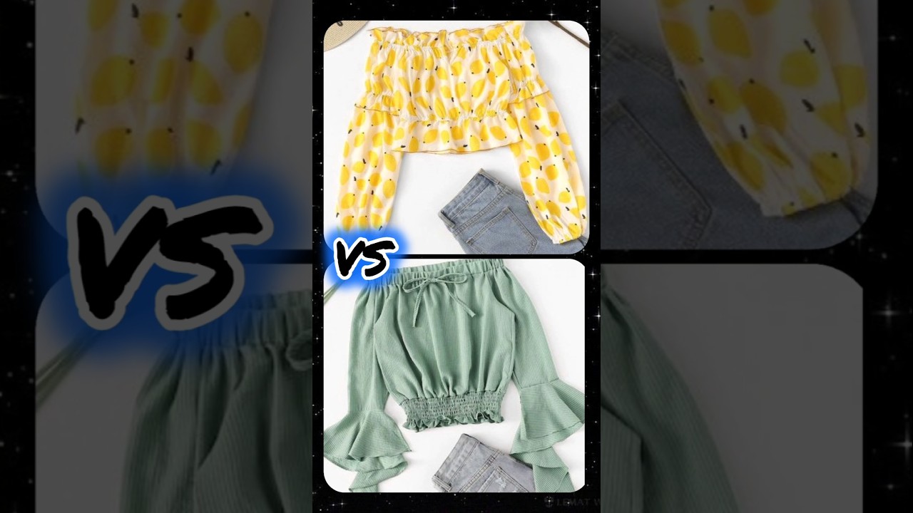 Fruit print VS Simple ❤️&zwj;🔥Which one?⬆️⬇️#ytshorts #shorts #vs #fashion #aesthetic #cute #choose