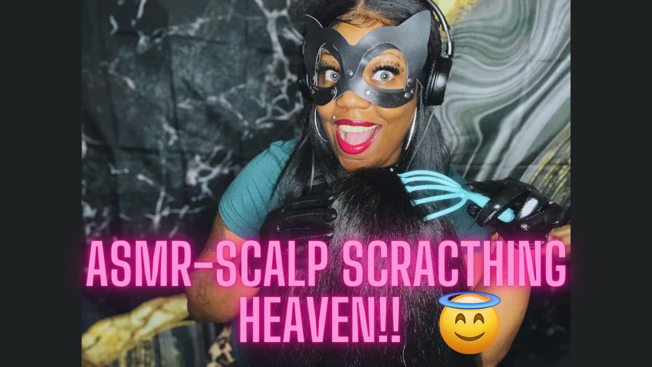 ASMR Cat Cosplay | Leather Gloves Scalp Massage/Scratching & Deep Relaxation @ShayTinglesASMR