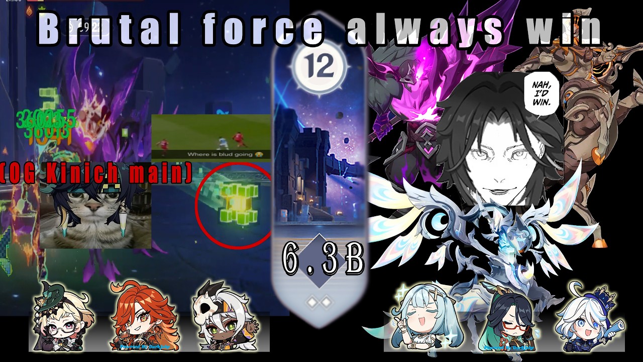 Inverting my team went surprisingly good【C3 Kinich & FFXX】 | 6.3B Spiral Abyss | Genshin Impact