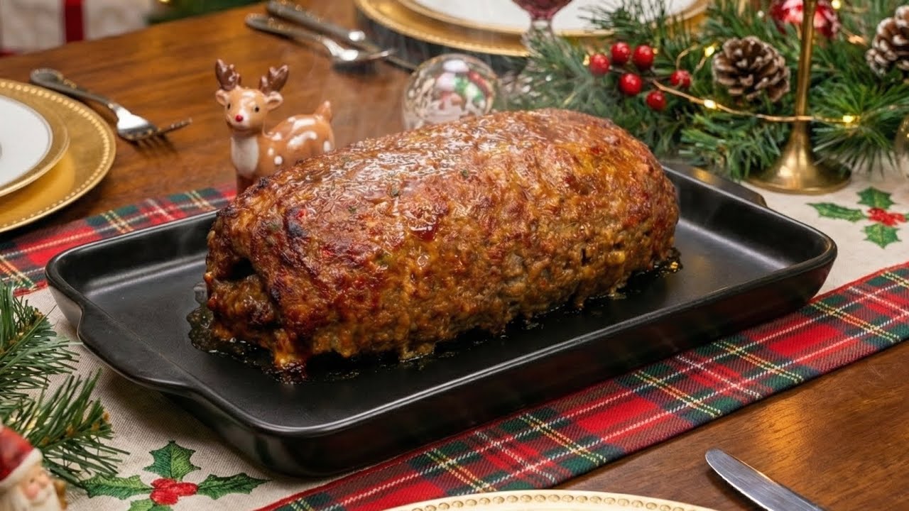 ROLLO NAVIDEÑO Y DE FIN DE AÑO (Rollo de Carne de Res Relleno)