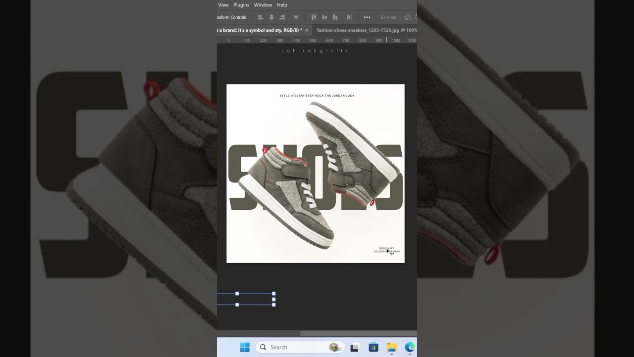 Shoes post design 💥 #postdesign #graphicdesigner #shorts
