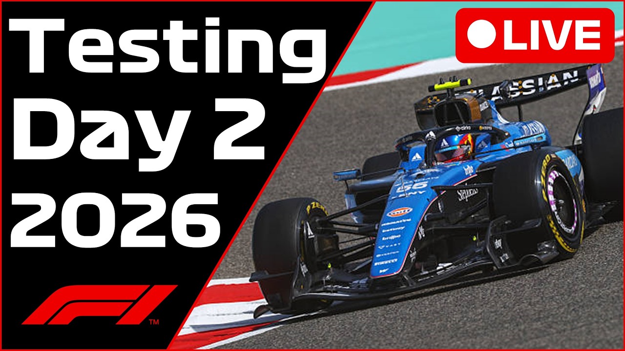 🔴F1 Bahrain Testing - Day 2 - Commentary + Live Timing