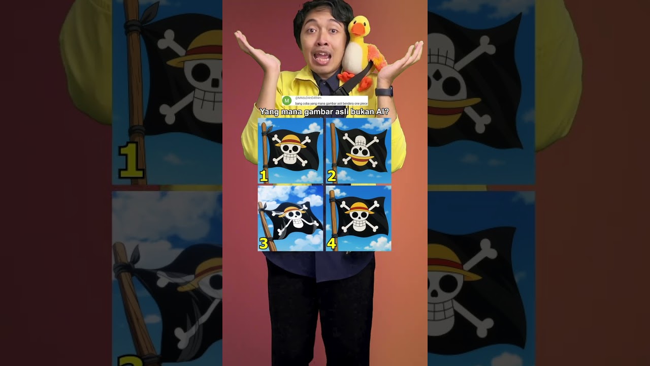 Bendera One Piece #benderaonepiece #trending - Yang Mana Gambar yang Asli bukan AI? Episode: 73