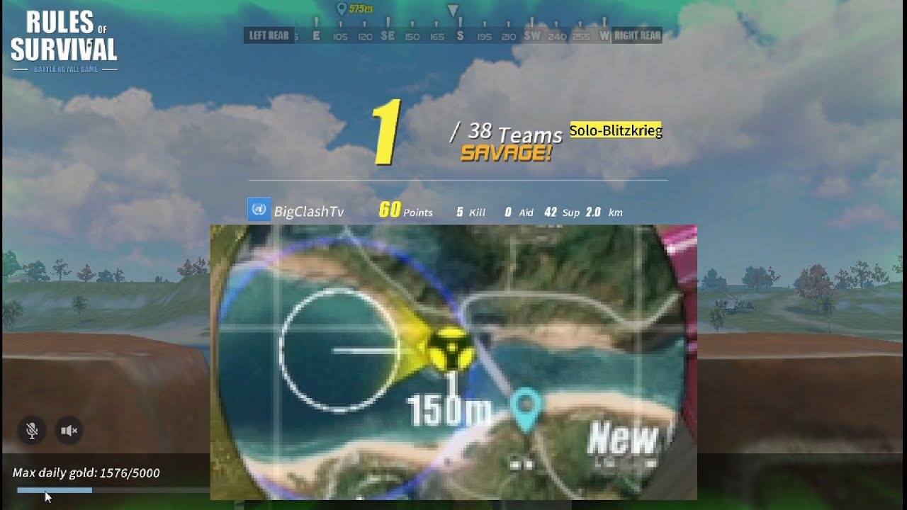 Zone ends in water!(Rules Of Survival: Battle Royale #2)