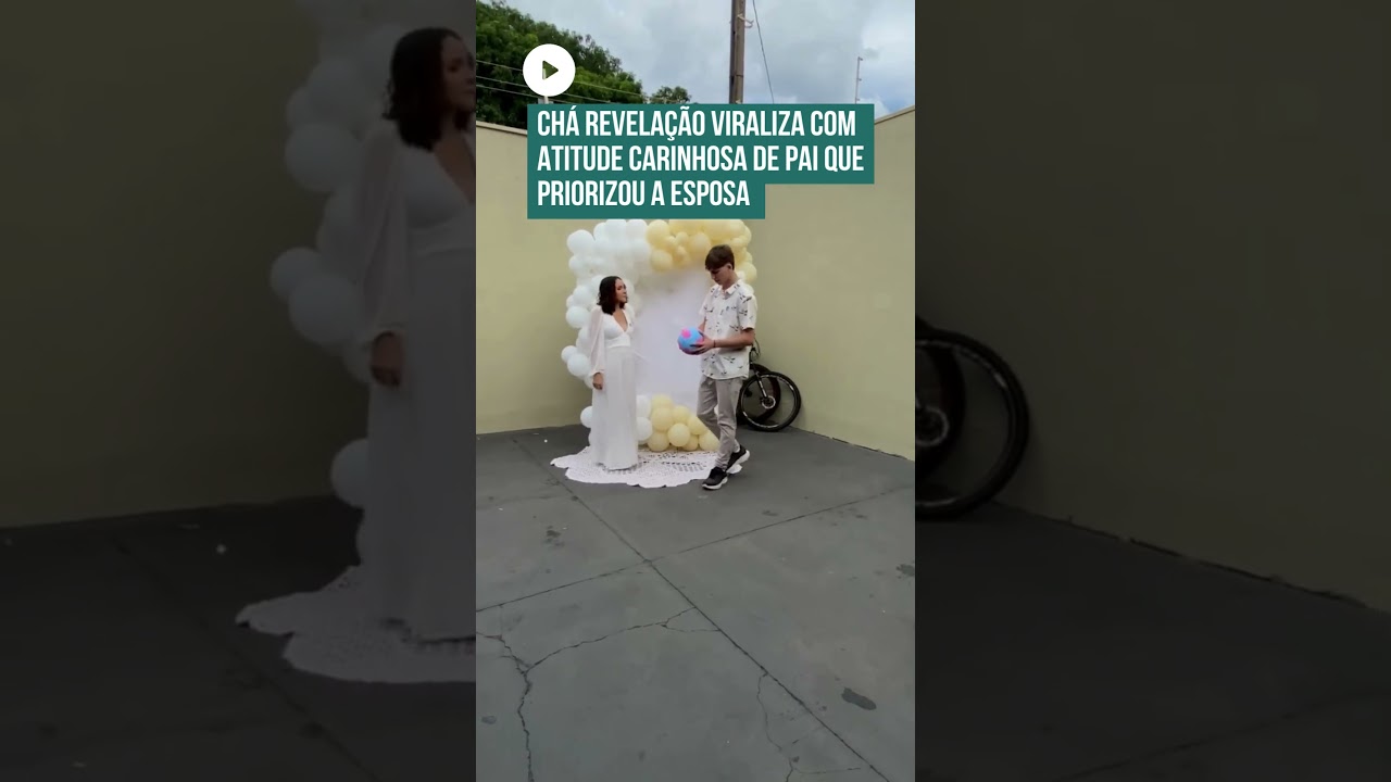 Pai 'foge' de amigos para abra&ccedil;ar m&atilde;e em ch&aacute; revela&ccedil;&atilde;o! 🥰