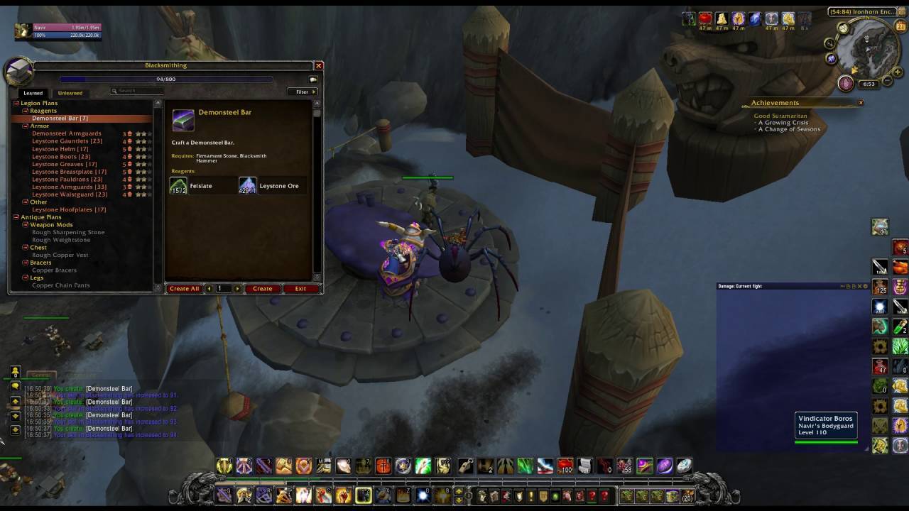 Demonsteel Armguards WoW Craft