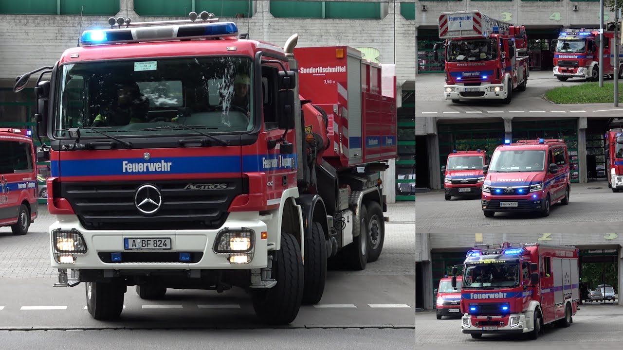 [‼️WLF+AB-SLM | ABC-3 GAS IM GEBÄUDE‼️] EINSATZFAHRT der BERUFSFEUERWEHR AUGSBURG | #augsburg #wlf
