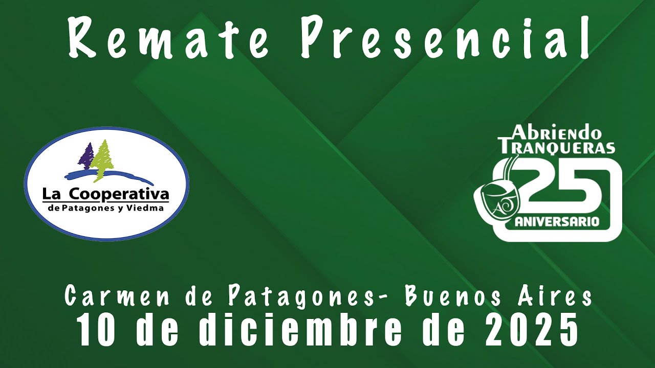REMATE PRESENCIAL -LA COOPERATIVA - CARMEN DE PATAGONES BUENOS AIRES