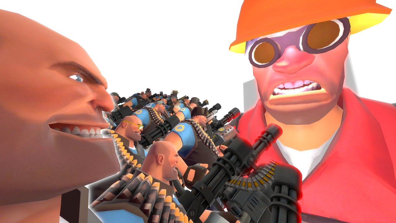 I made 50 engineer bots fight 50 heavy bots in 2fort (it was CHAOS)