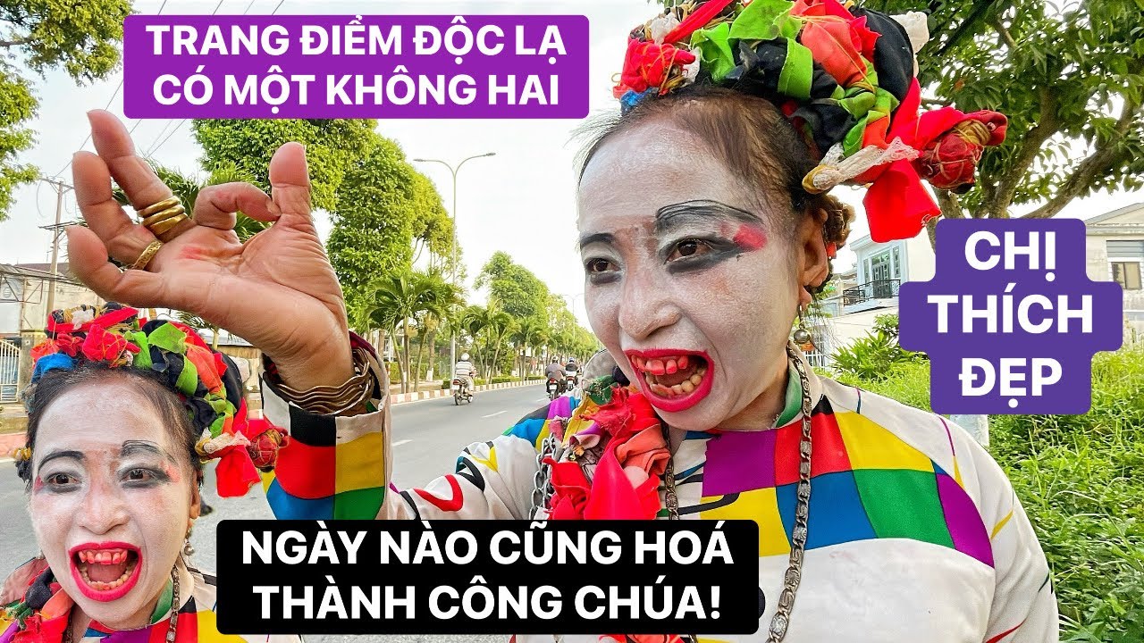 Độc lạ miền Tây! Chị Bích ngày nào cũng hóa thành công chúa, trang điểm trắng bóc “Có Một Không Hai”