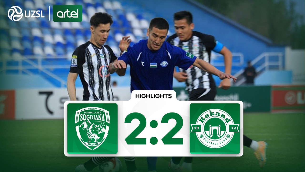 Superliga 5-tur. So&lsquo;g&lsquo;diyona-Qo&lsquo;qon-1912 bahsida kiritilgan gollar va xavfli vaziyatlar (Highlights)