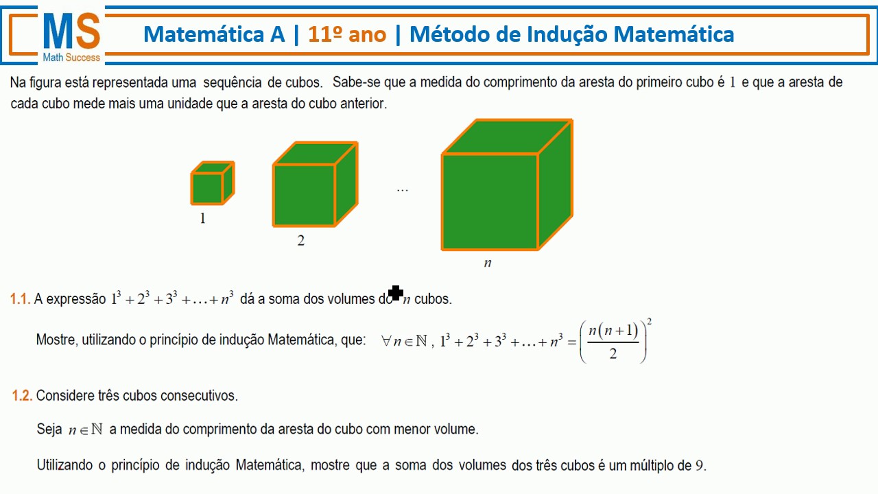 Método de Indução Matemática - 11.º Ano