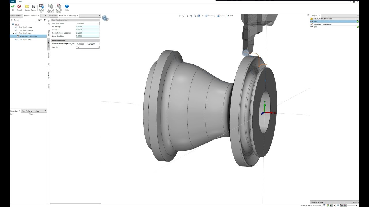 ESPRIT EDGE Turning Tool Axis Variation