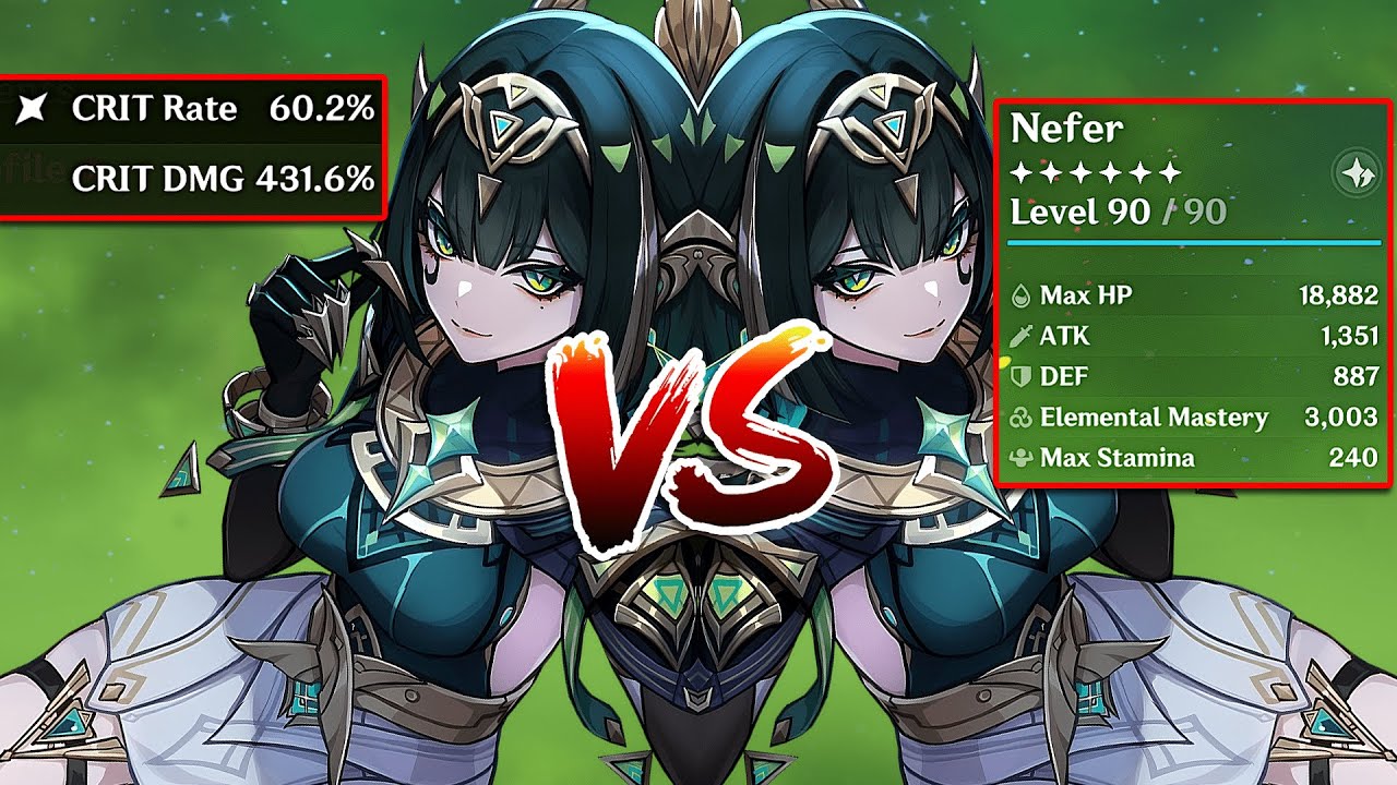 Nefer 3000 Elemental Mastery VS 400% Crit Damage