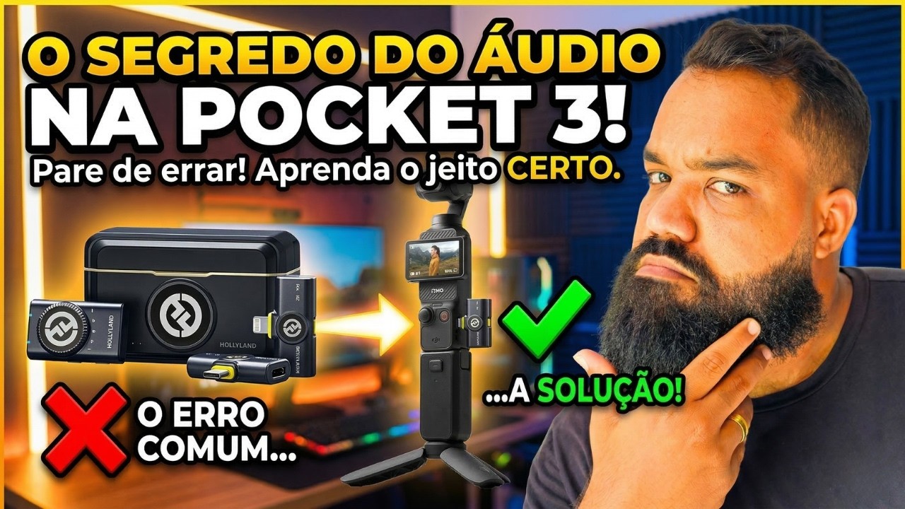 Como Conectar Microfone Hollyland na DJI Osmo Pocket 3: O Jeito Certo!
