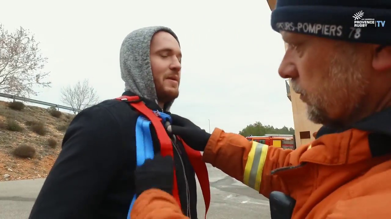 Les Noirs du Provence Rugby chez les pompiers de l'ENSOSP