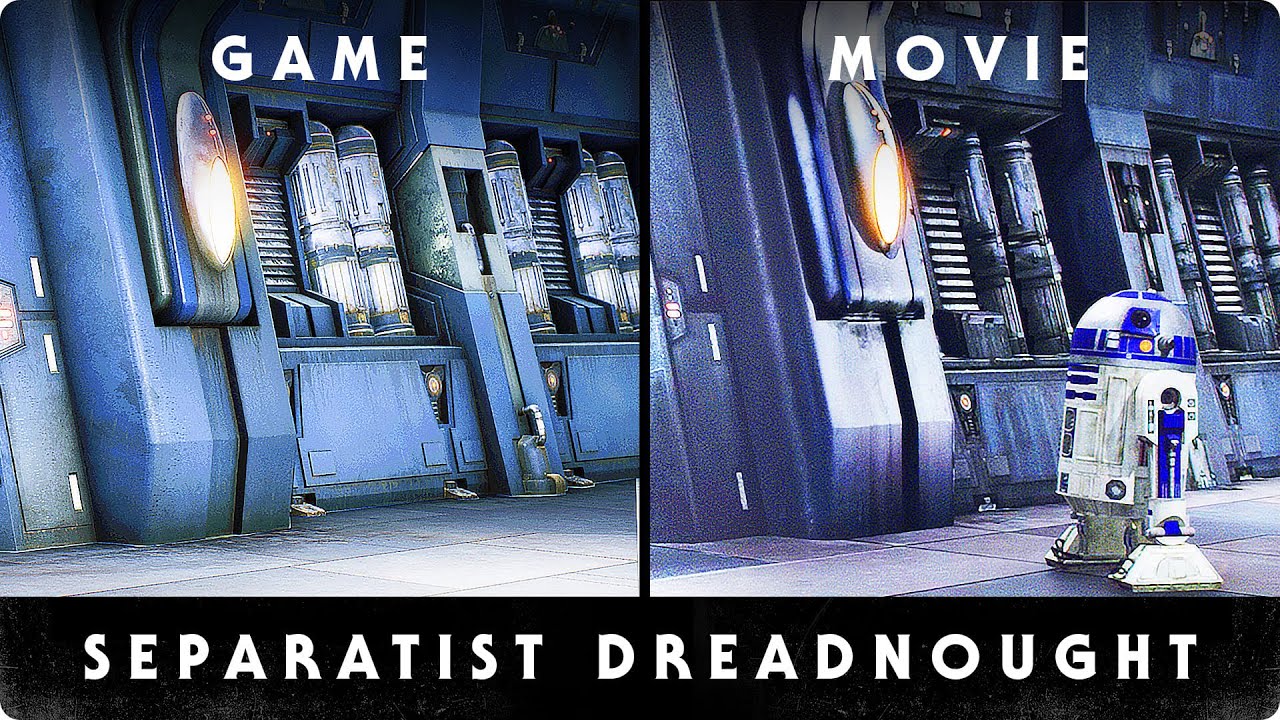 Separatist dreadnought - Game vs Movie Comparison - Star Wars Battlefront II