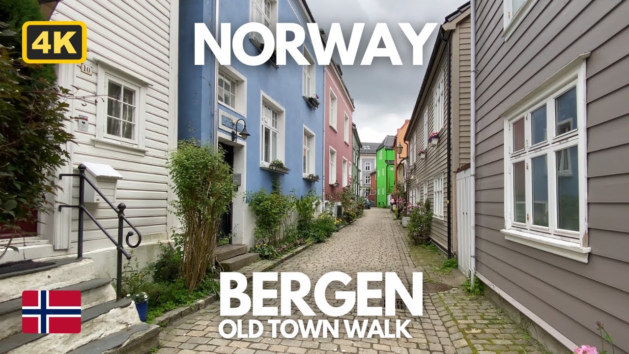 Norway&rsquo;s Most Beautiful Old Town 4K Walking Tour Through Colorful Wooden Houses 🇳🇴