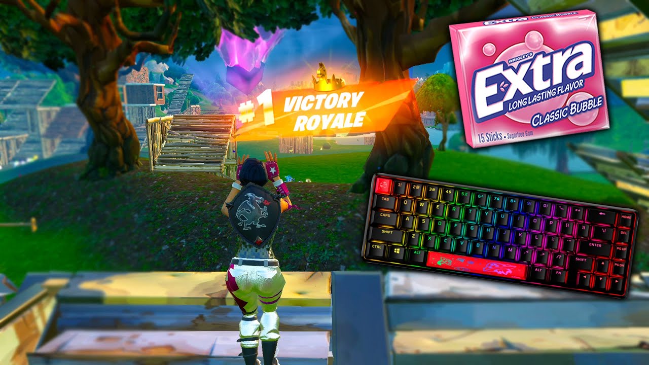 [ASMR] Fortnite OG Gameplay Gum Chewing (Whispering and Keyboard Sounds)