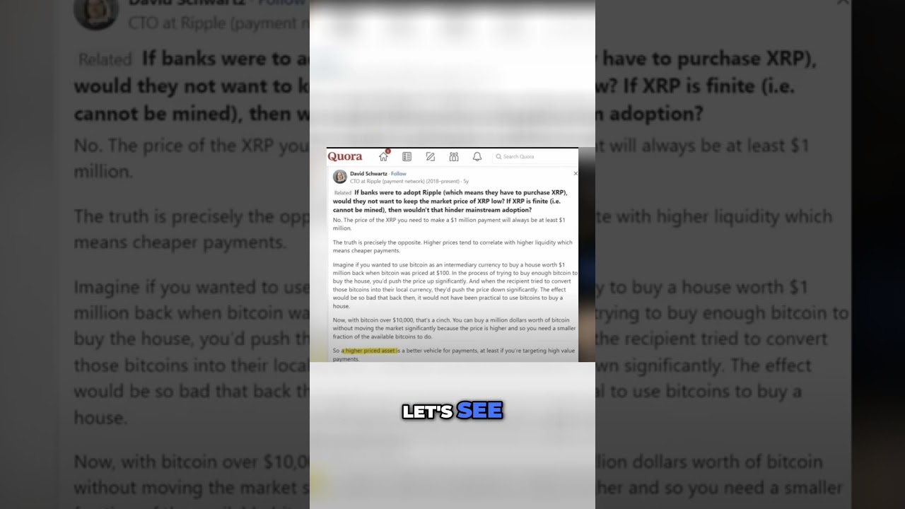 🔥 Ripple CTO Explains Why XRP Needs Higher Prices
