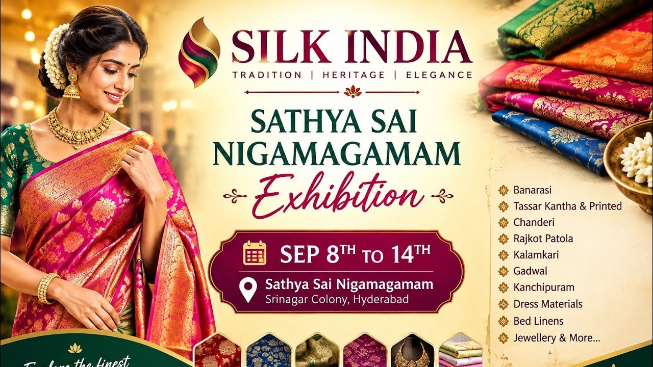 మన హైదరాబాద్ లో.. Silk India Exhibition| Free Entry 🤩@archanafashionmantra