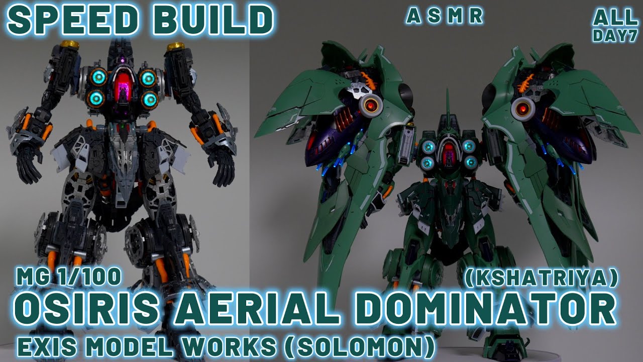 AXIS MODEL WORKS | SOLOMON - OSIRIS AERIAL DOMINATOR (MG KSHATRIYA)ㅣSpeed BuildㅣModel KitㅣASMR Build