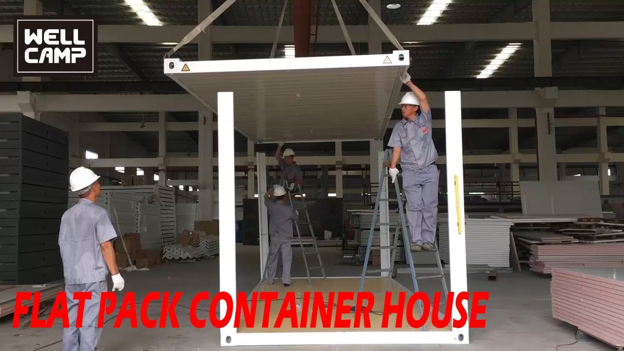 How to Install Prefabricated Mobile Flat Pack Container House for Container Villa Container Office
