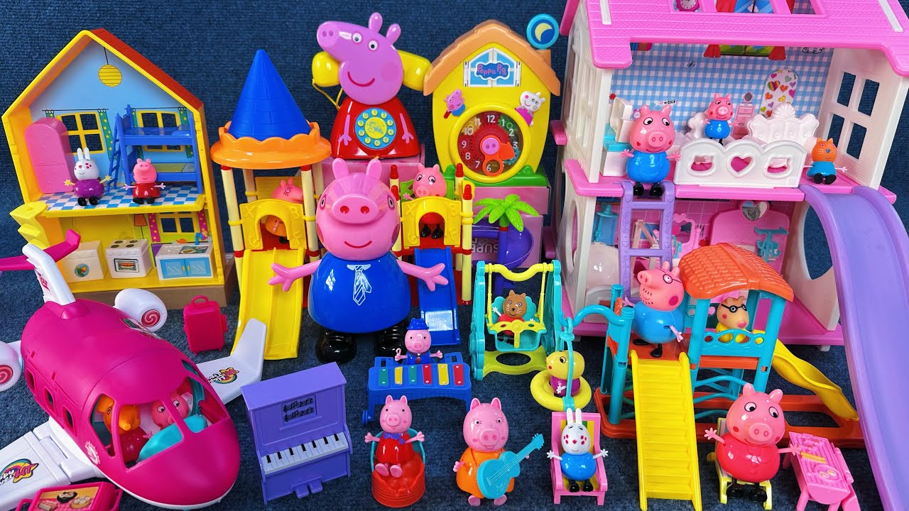 11 Minutes Satisfying with Unboxing Peppa Pig House and Slide Toy Set ASMR｜Review Toys