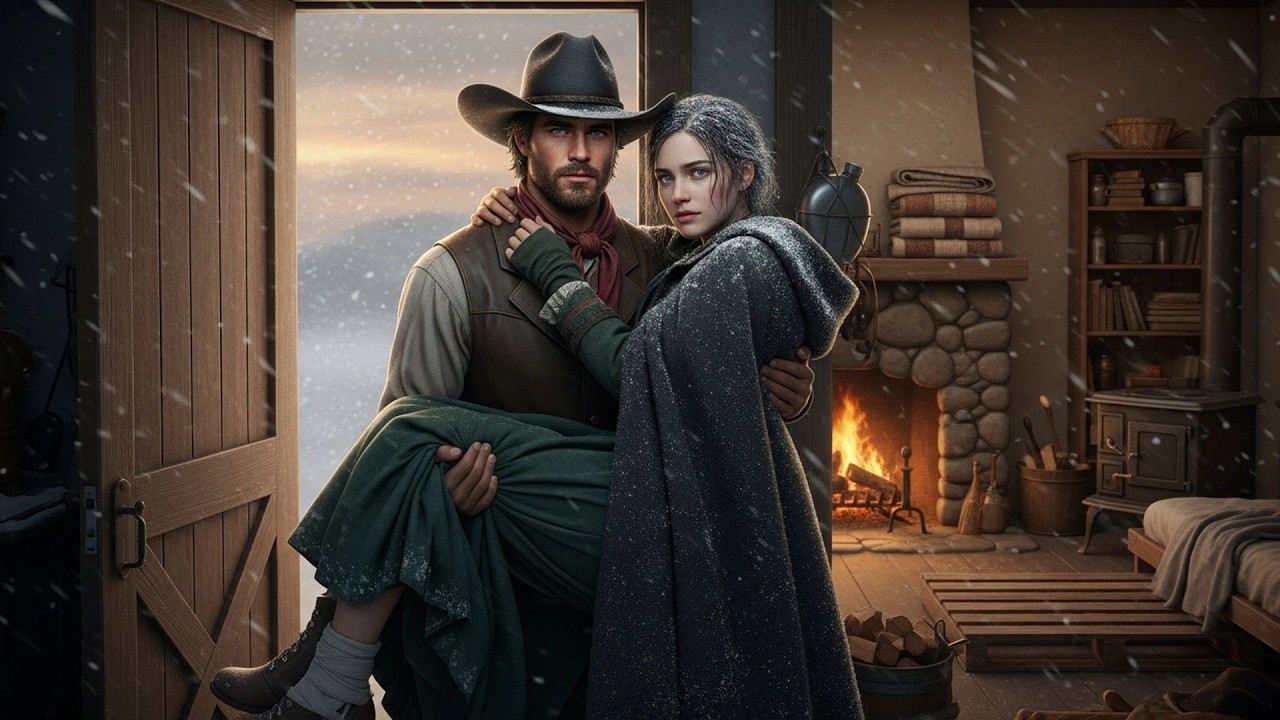 The Blizzard Trapped Her at His Door, The Cowboy Said 