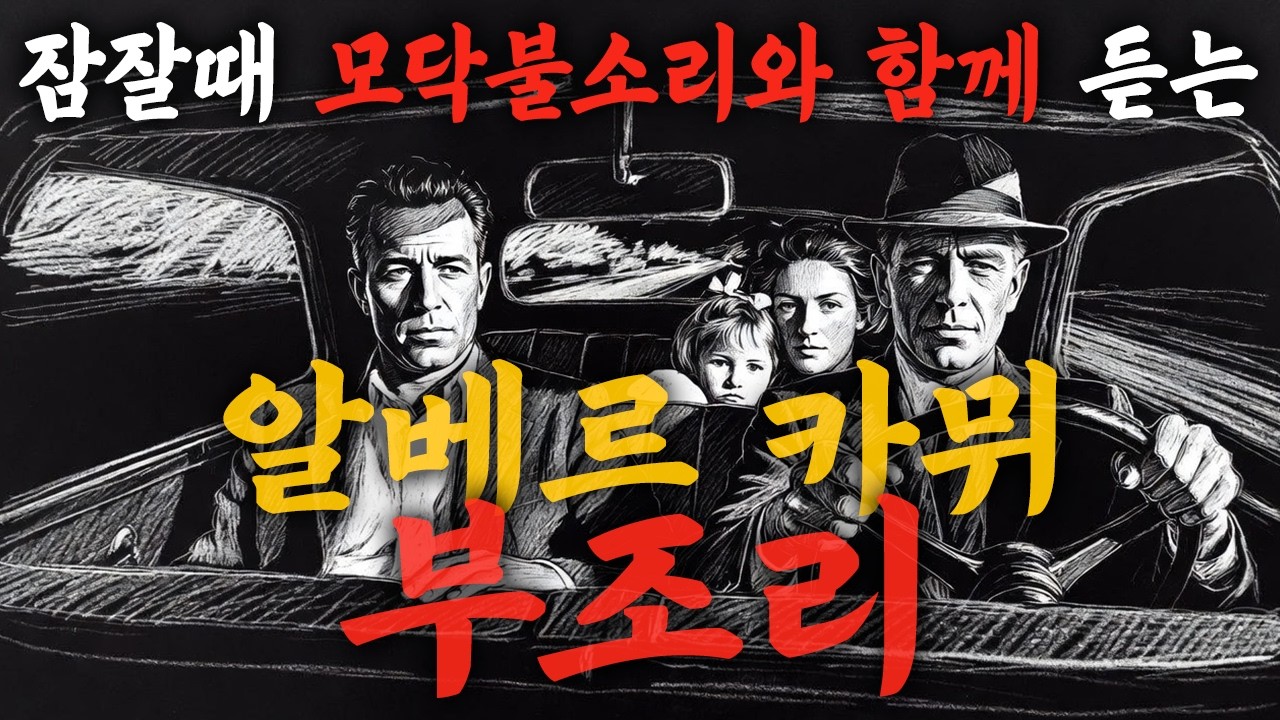 잠잘때 모닥불소리와 함께듣는 철학자 알베르 카뮈의 일생 #역사이야기 #철학이야기#인생철학#잘때듣는이야기#잠자기전에#잠이안올때#불면