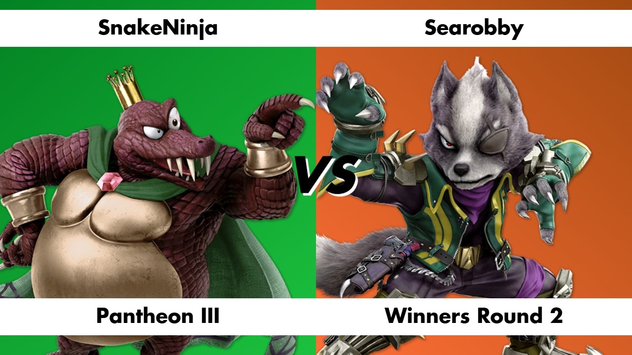 SnakeNinja (King K. Rool / Steve) vs Searobby (Wolf) - Pantheon III Winners Round 2