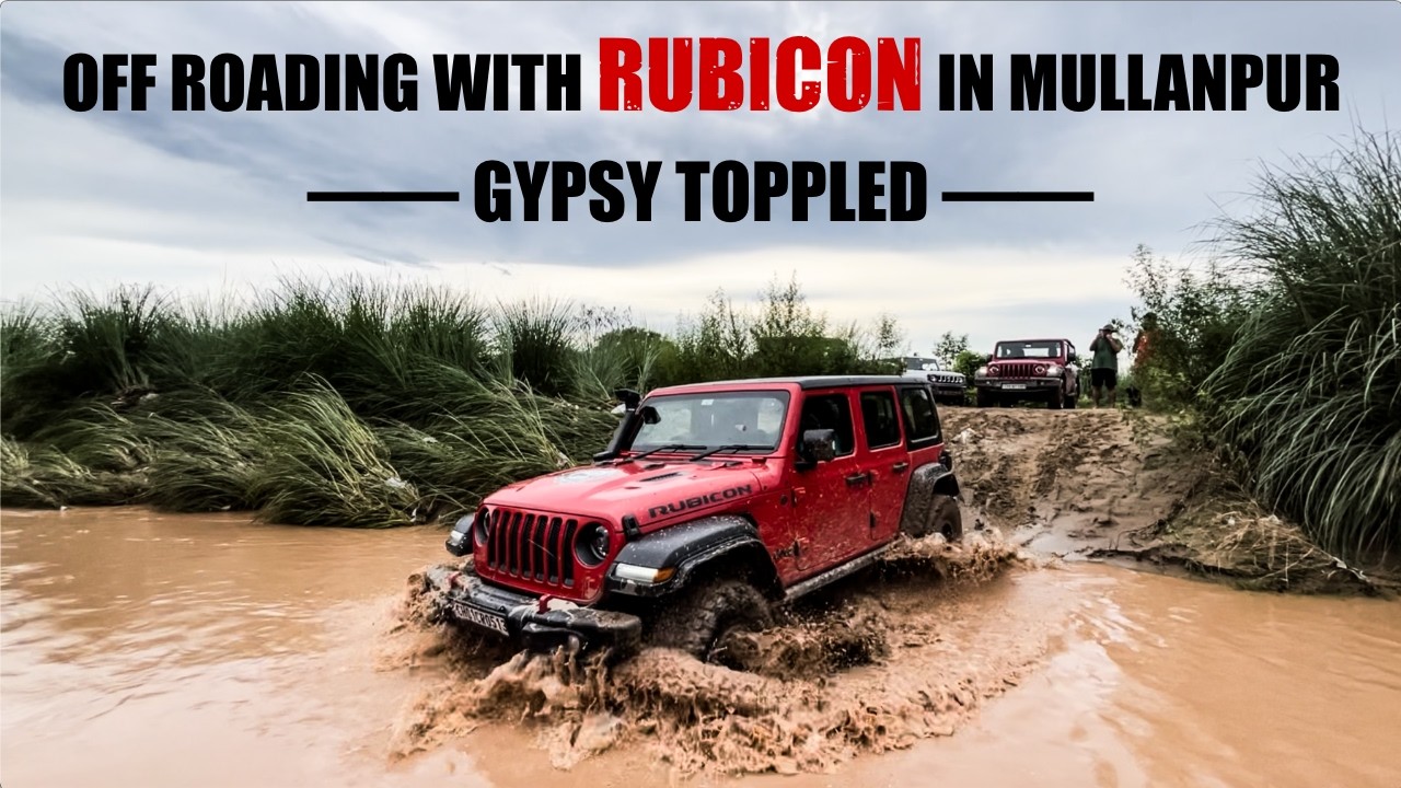 Extremely modified Jeep and Gypsy vs Rubicon and Fortuner | Monsoon offroading trail in Mullanpur