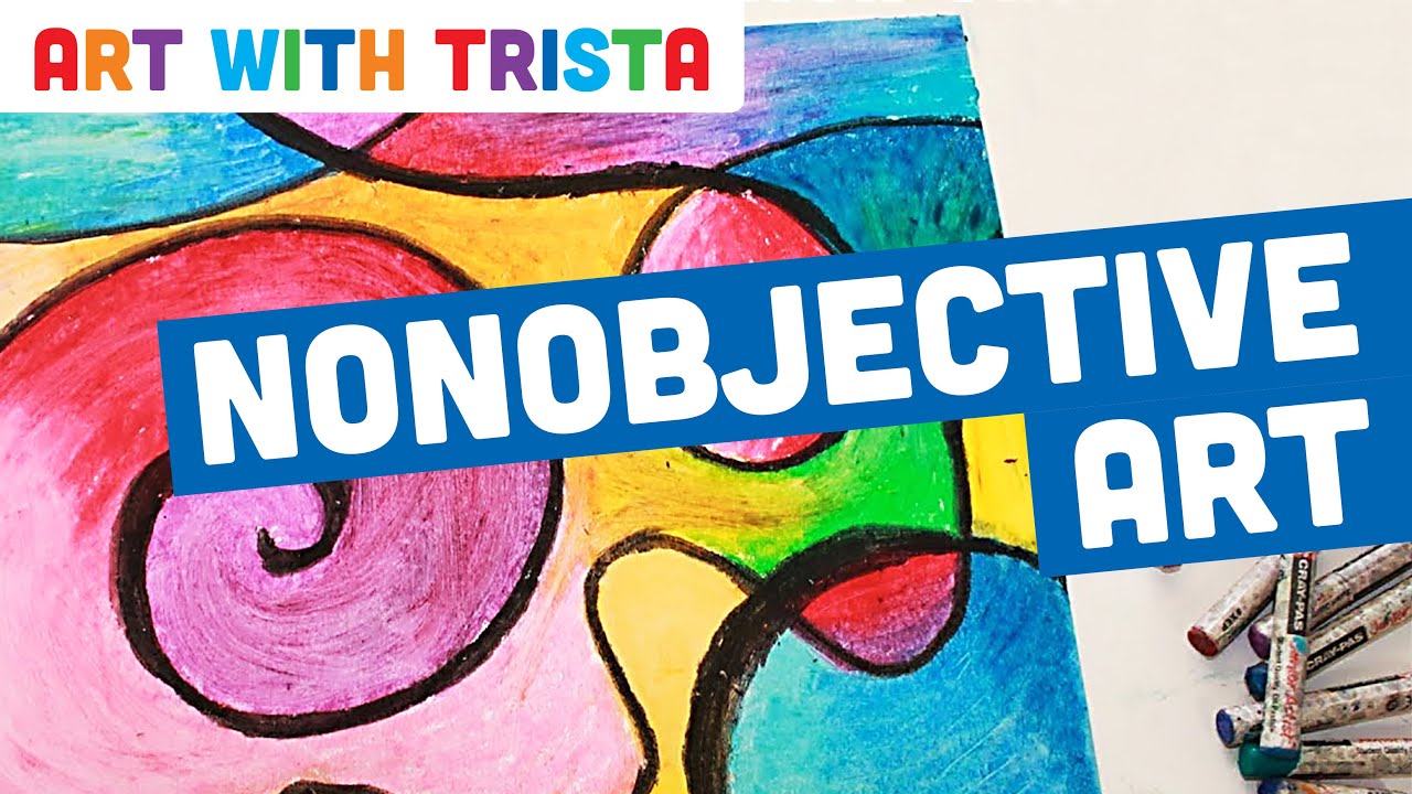 Non-Objective Art Inspired By Wassily Kandinsky Oil Pastel Tutorial - Art With Trista