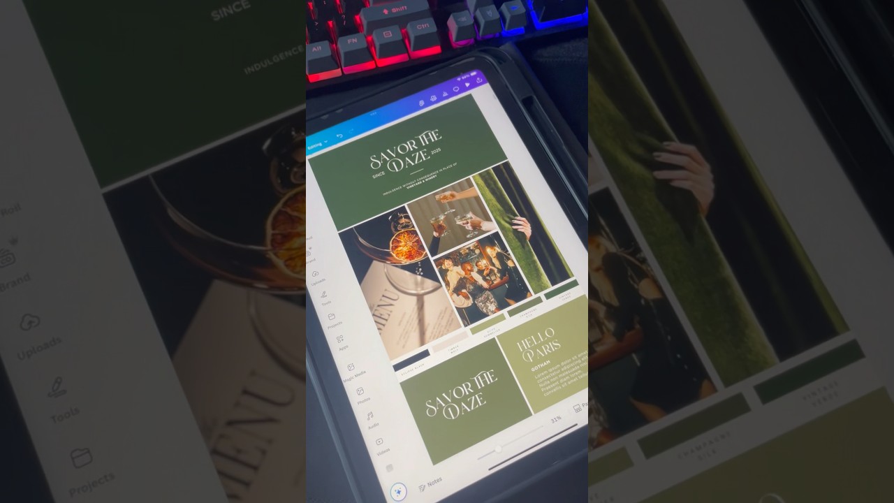 Brandboard design in Canva #canva #branding #branddesign
