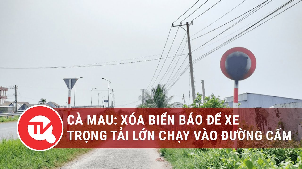 Cà Mau: Xịt sơn, xóa biển báo để xe trọng tải lớn chạy vào đường cấm | Truyền hình Quốc hội Việt Nam