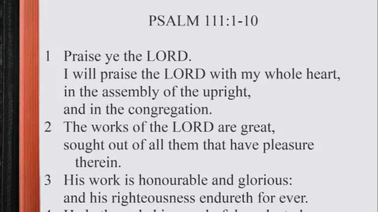 Psalm 111:1-10 ♩♫ KJV Scripture Song, Full Chapter