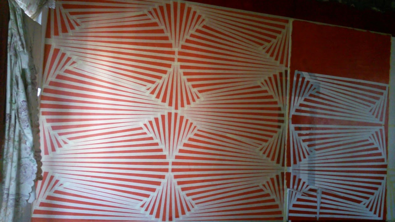 how to design a wall with masking tape to 3d wall design