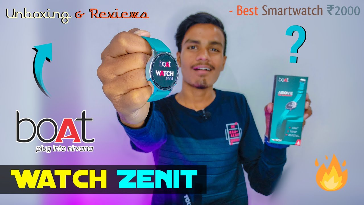 boAt Watch Zenit - Unboxing & First Look !!! Tempered Glass Setup & First Root, Charging | Rs.1999