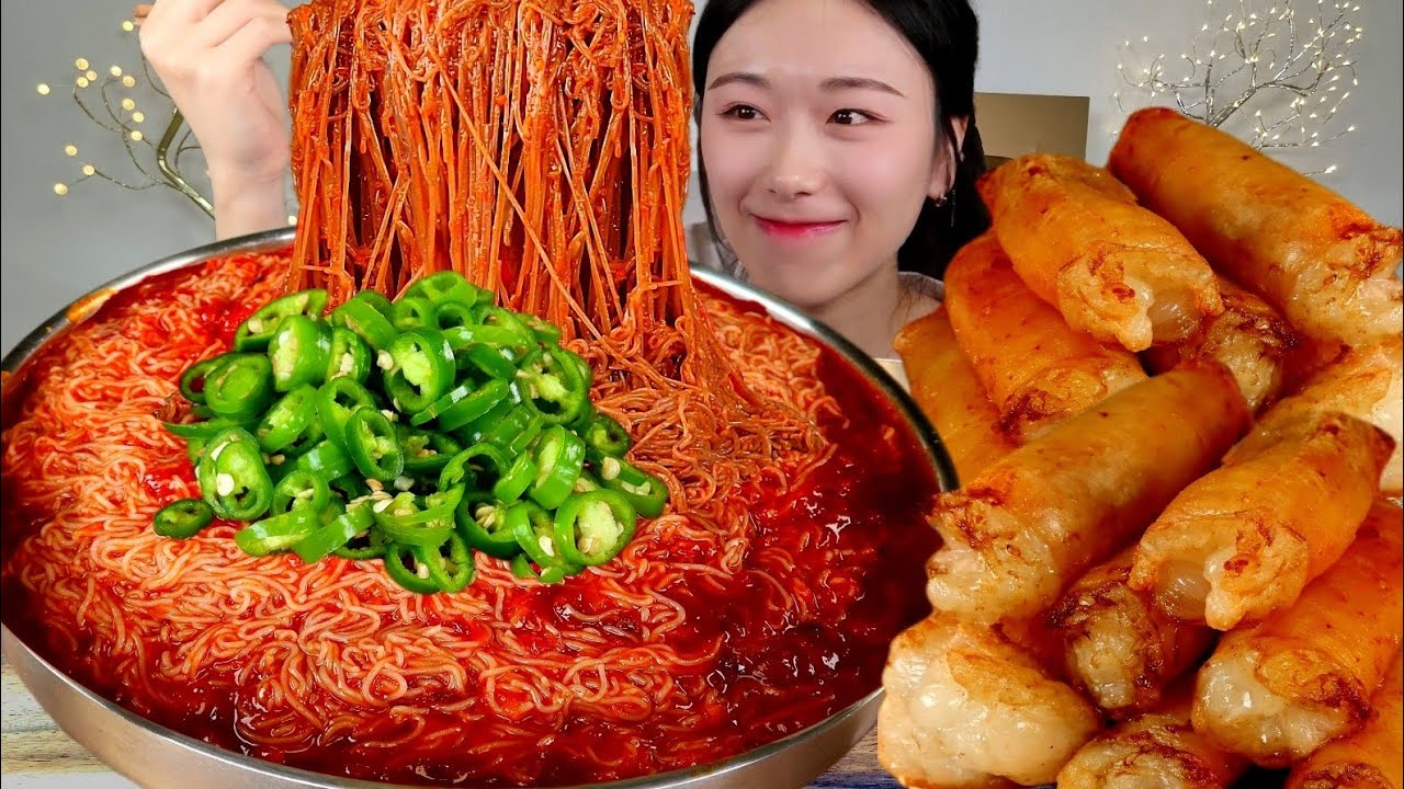ASMR 역대급 맛있었던 통대창 매운 비빔냉면 리얼먹방 :) the beef tripe , Bibim naengmyeon (cold buckwheat noodles) MUKBANG
