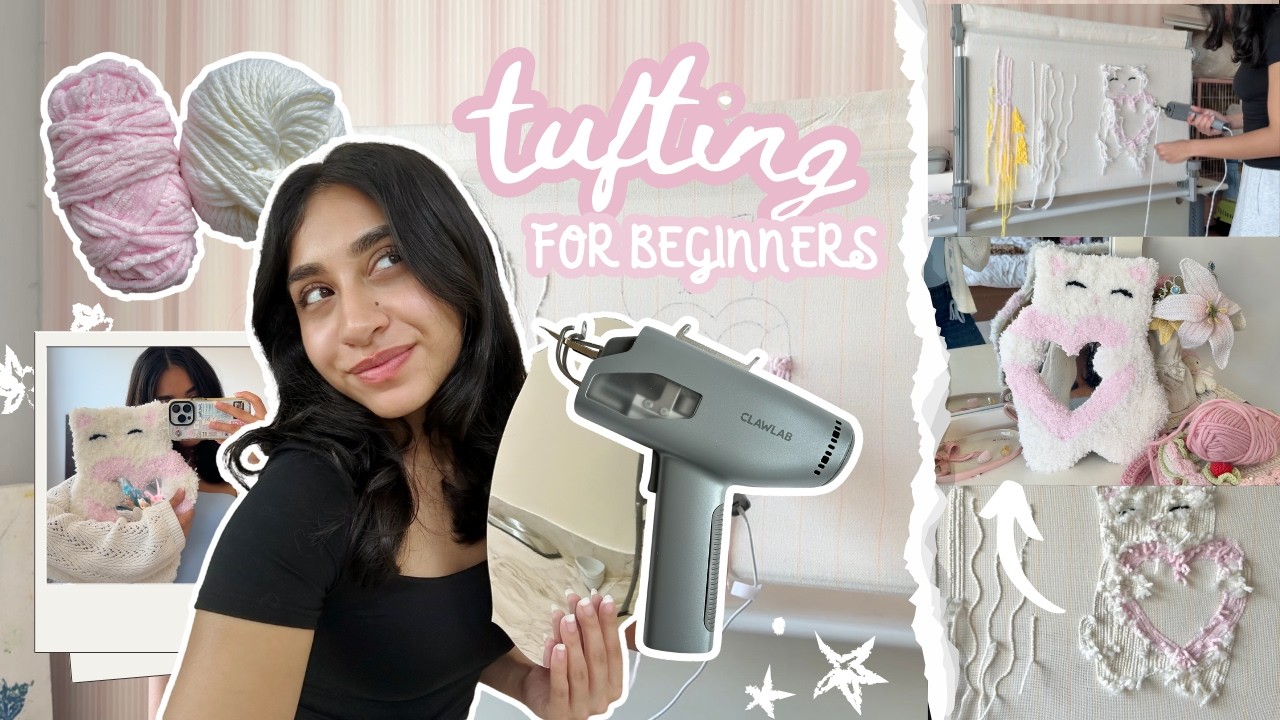TUFTING for the first time (from beginner to creating my *dream* project in 8 minutes!)